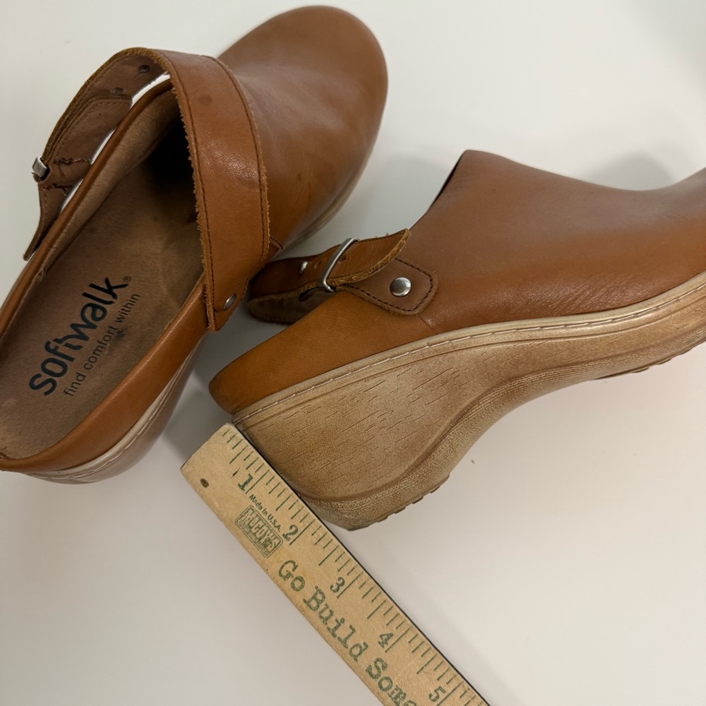 SoftWalk women sz 8.5 Brown Softwalk Marquette Clog Mules - Picture 7 of 11